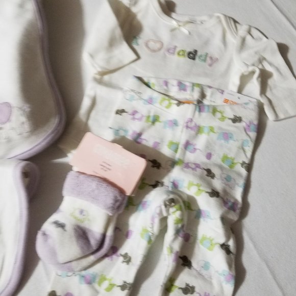 Gymboree Polka Dot Elephant NWT Blanket, 0-3 socks, Outlet Up to 7 lbs. pants, b - Picture 4 of 5